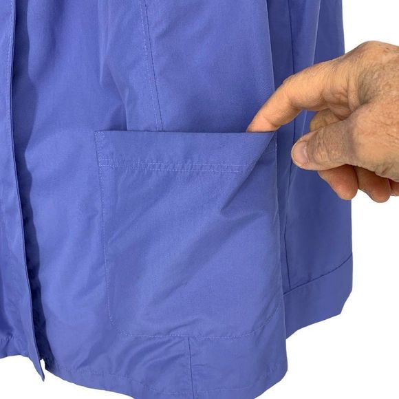 Chicos Sz 1X 18-20 Wind Breaker Spring Jacket Coat Purple Full Zip 3154 - Picture 3 of 10